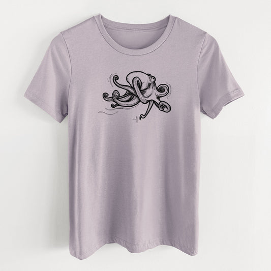 Giant Pacific Octopus - Women's Lightweight Relaxed Fit 100% Cotton Crewneck