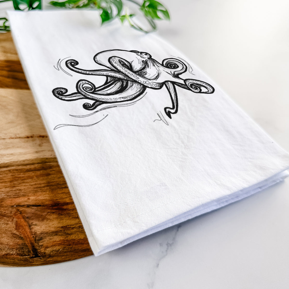 Giant Pacific Octopus Tea Towel