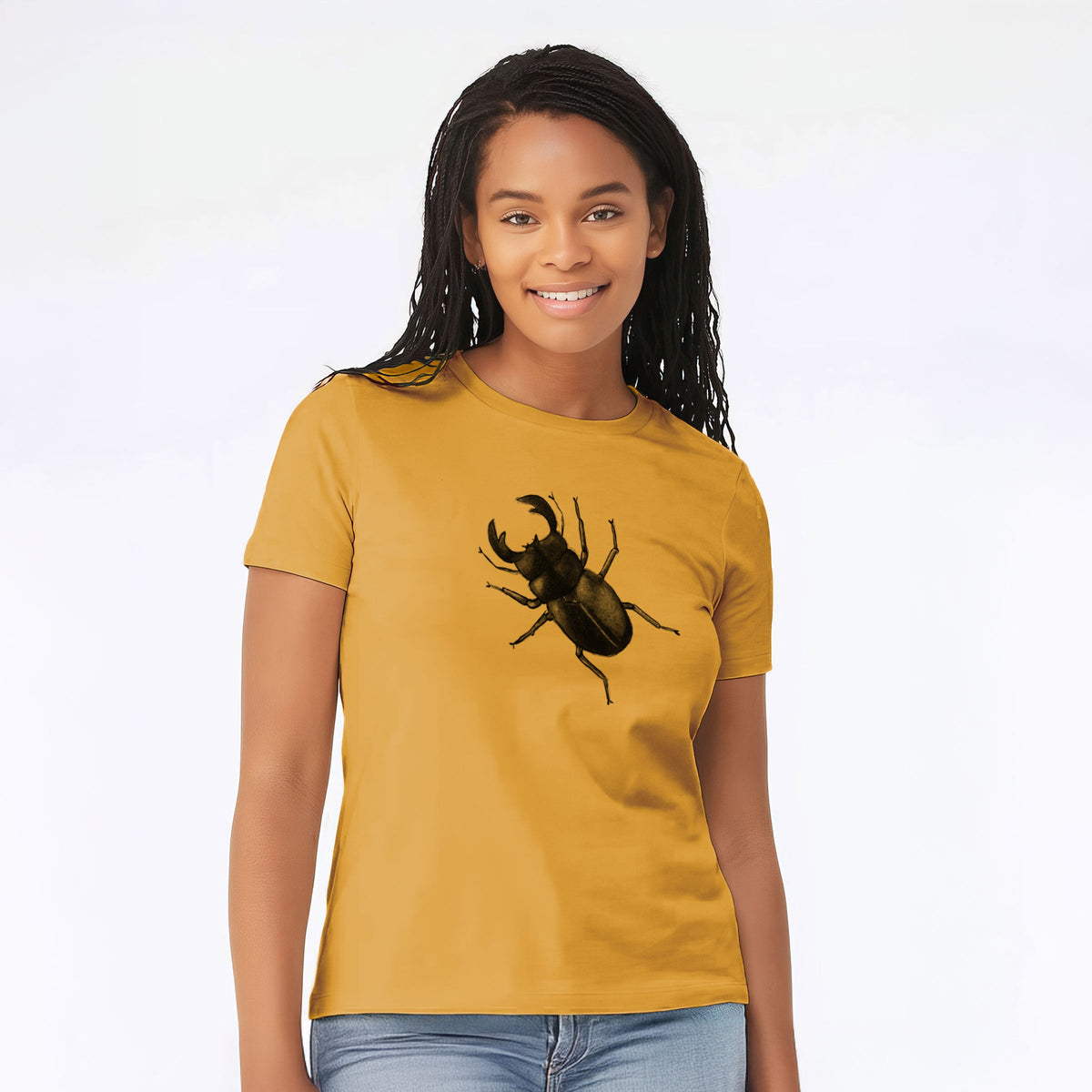 Dorcus titanus - Giant Stag Beetle - Women's Lightweight Relaxed Fit 100% Cotton Crewneck