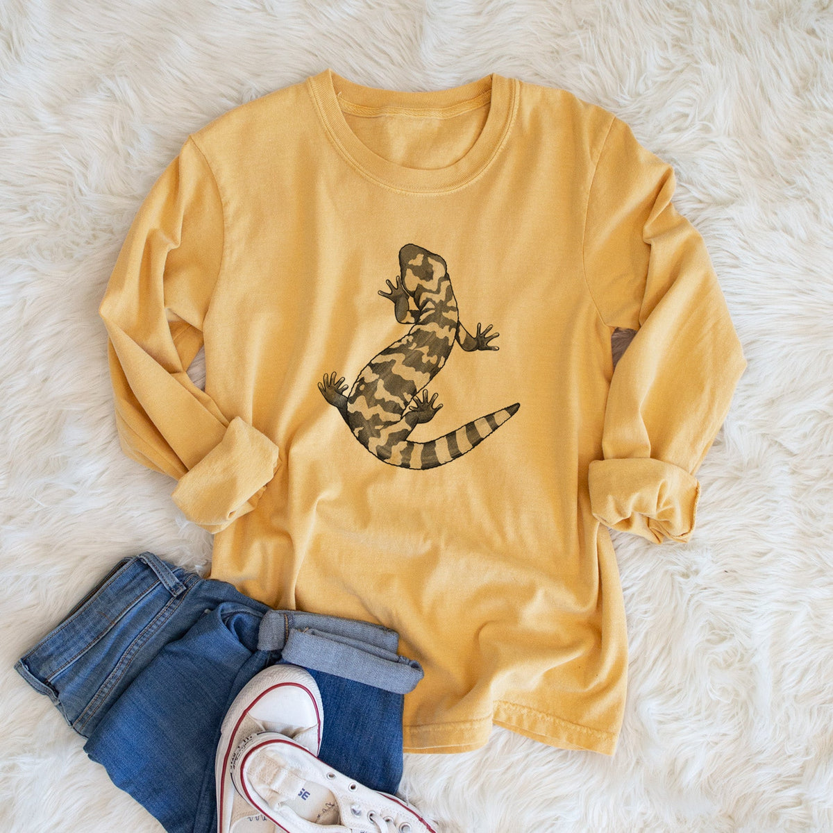Gila Monster - Heloderma suspectum - Unisex Comfort Colors 100% Cotton Long Sleeve