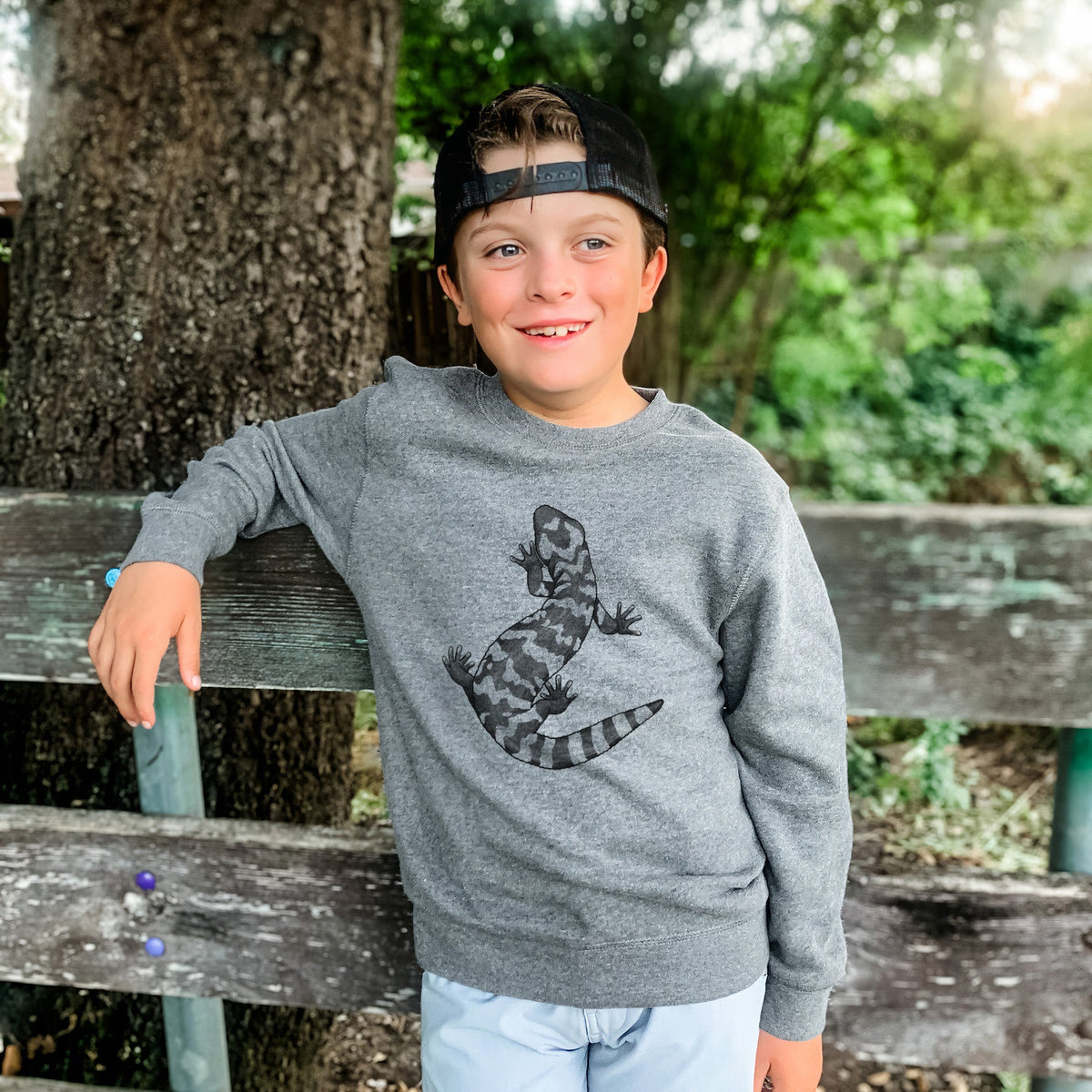 Gila Monster - Heloderma suspectum - Youth Lightweight Crewneck Sweatshirt