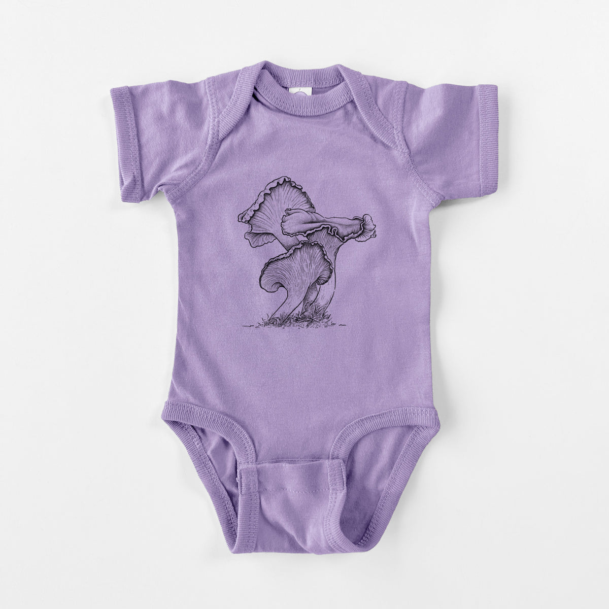 Pacific Golden Chanterelle - Cantharellus formosus - Baby Fine Jersey Bodysuit