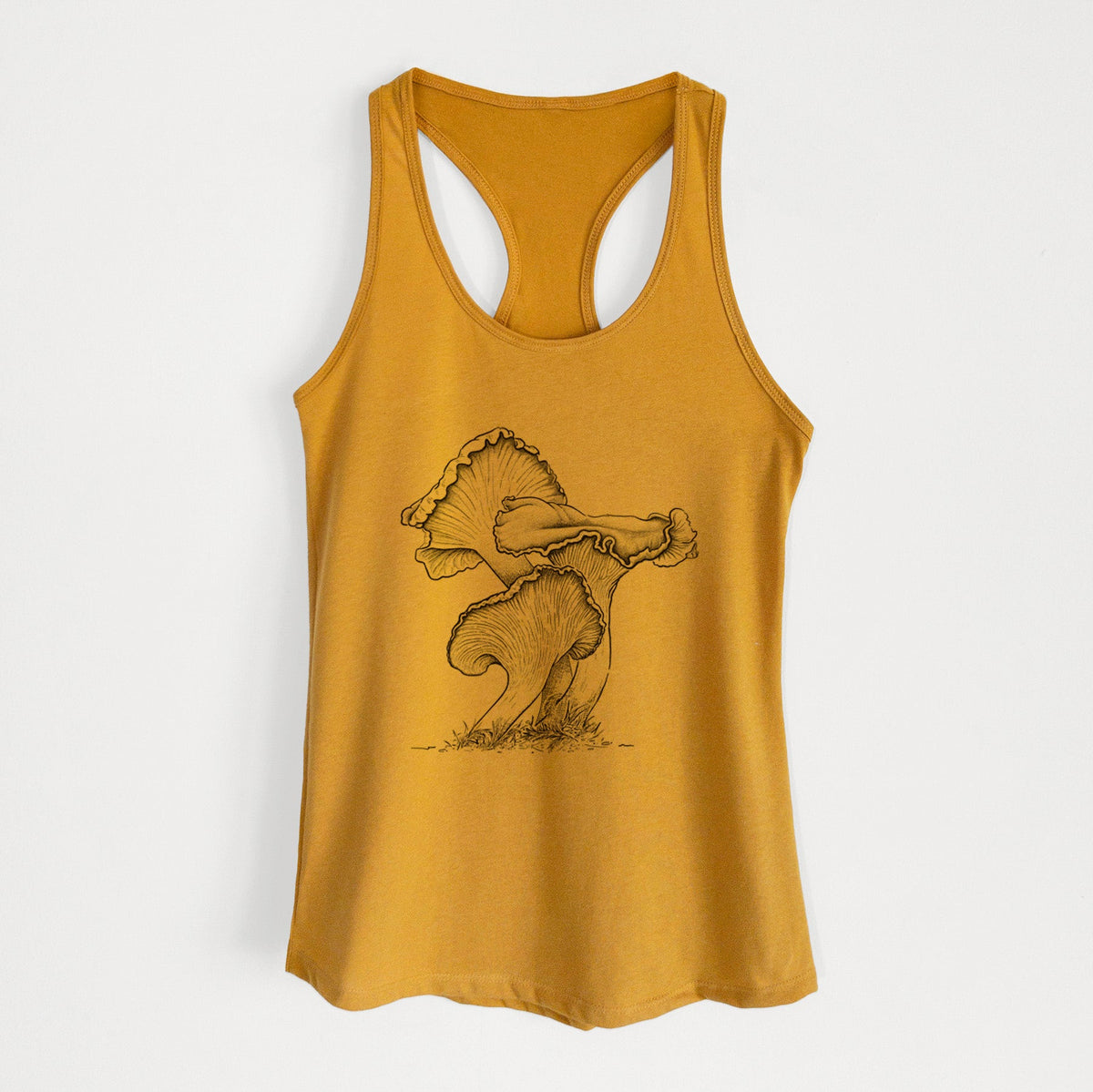 Pacific Golden Chanterelle - Cantharellus formosus - Women's Racerback Tanktop