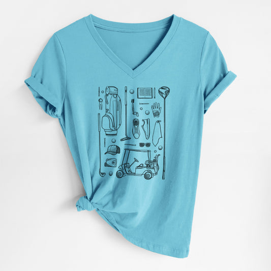 Golf Essentials - Women's Lightweight Relaxed Fit 100% Cotton V-neck
