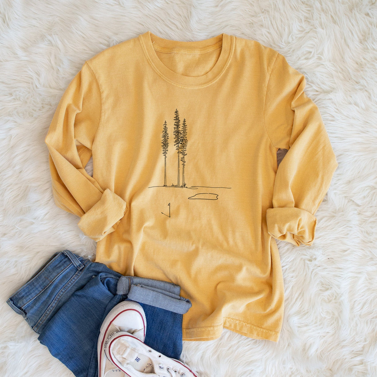 Playing Through the Pines - Unisex Comfort Colors 100% Cotton Long Sleeve