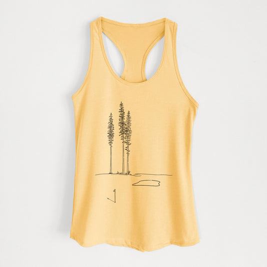 Playing Through the Pines - Women's Racerback Tanktop