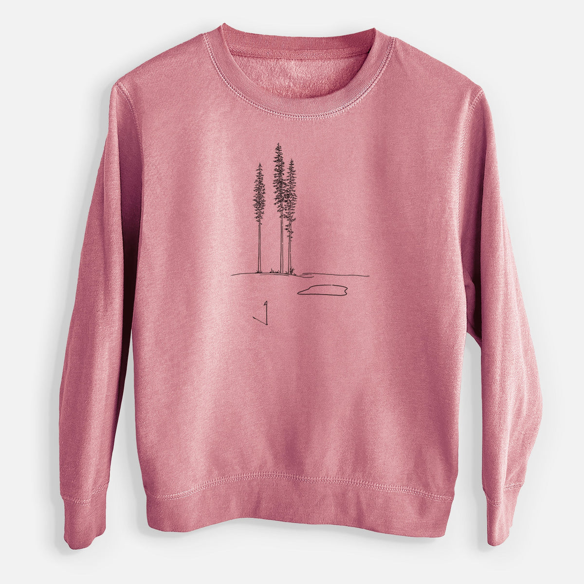 Playing Through the Pines - Youth Lightweight Crewneck Sweatshirt