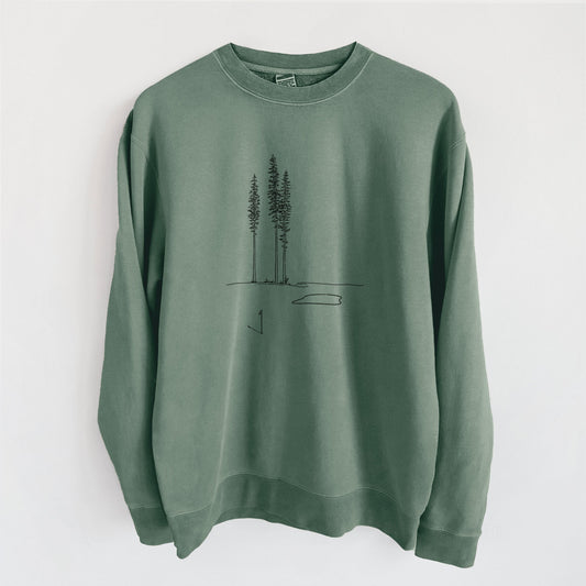 Playing Through the Pines - Unisex Pigment Dyed Crew Sweatshirt