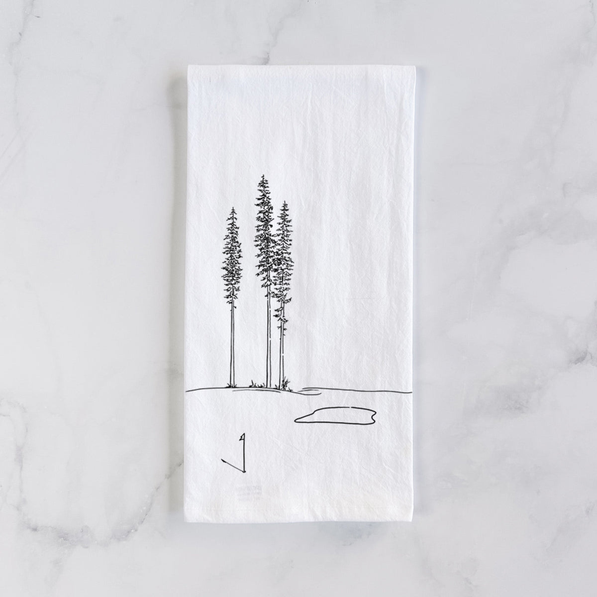 Playing Through the Pines Tea Towel