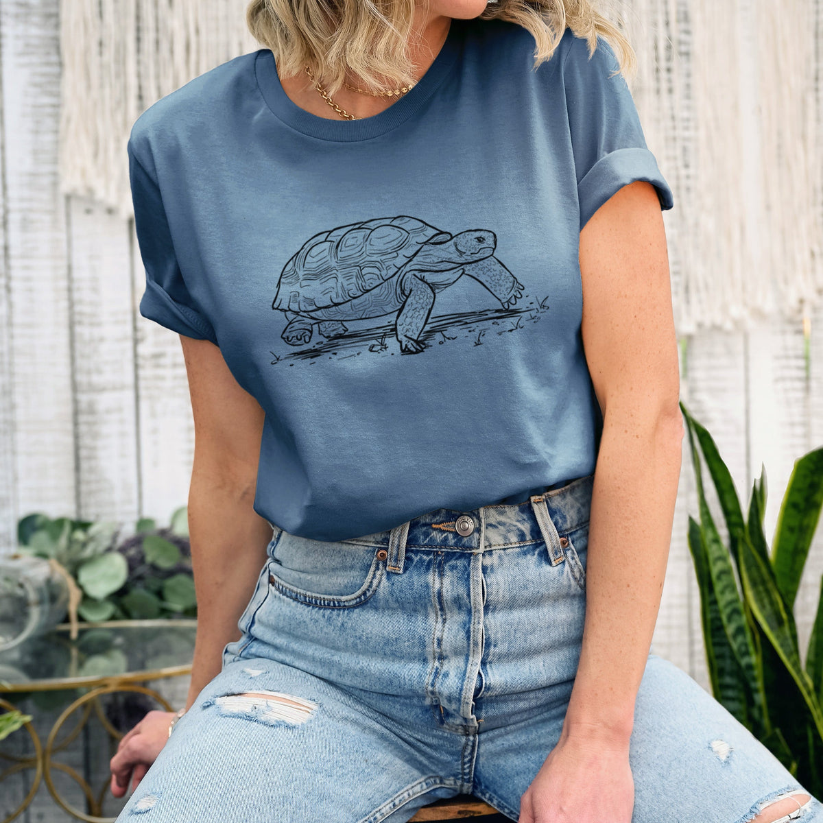 Gopher Tortoise - Gopherus polyphemus - Lightweight 100% Cotton Unisex Crewneck