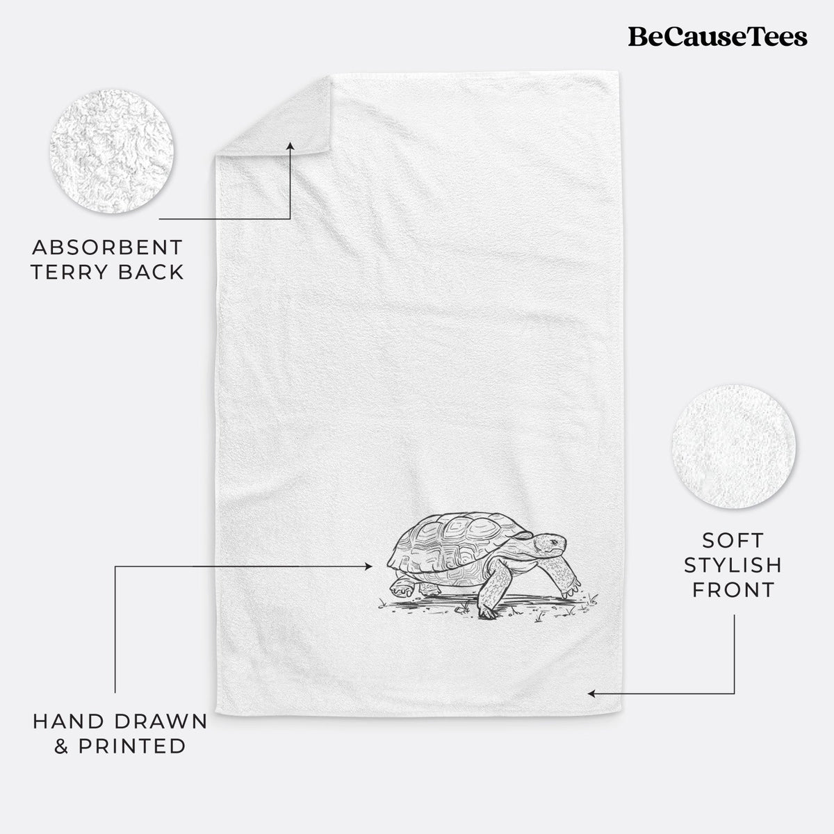 Gopher Tortoise - Gopherus polyphemus Premium Decorative Hand Towel