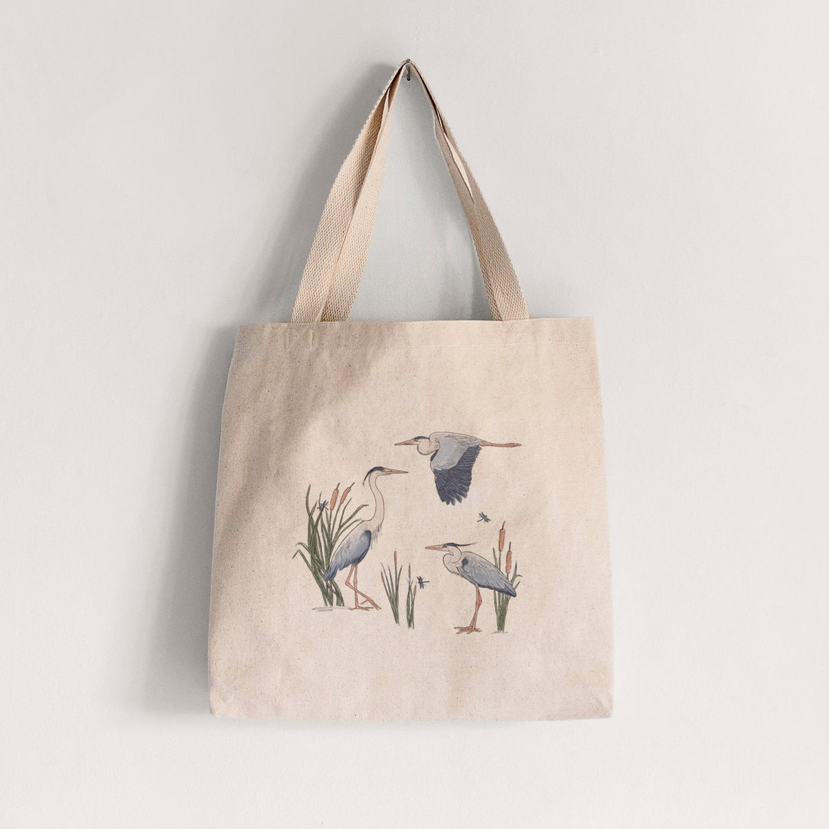 Great Blue Herons in the Cattails - Tote Bag