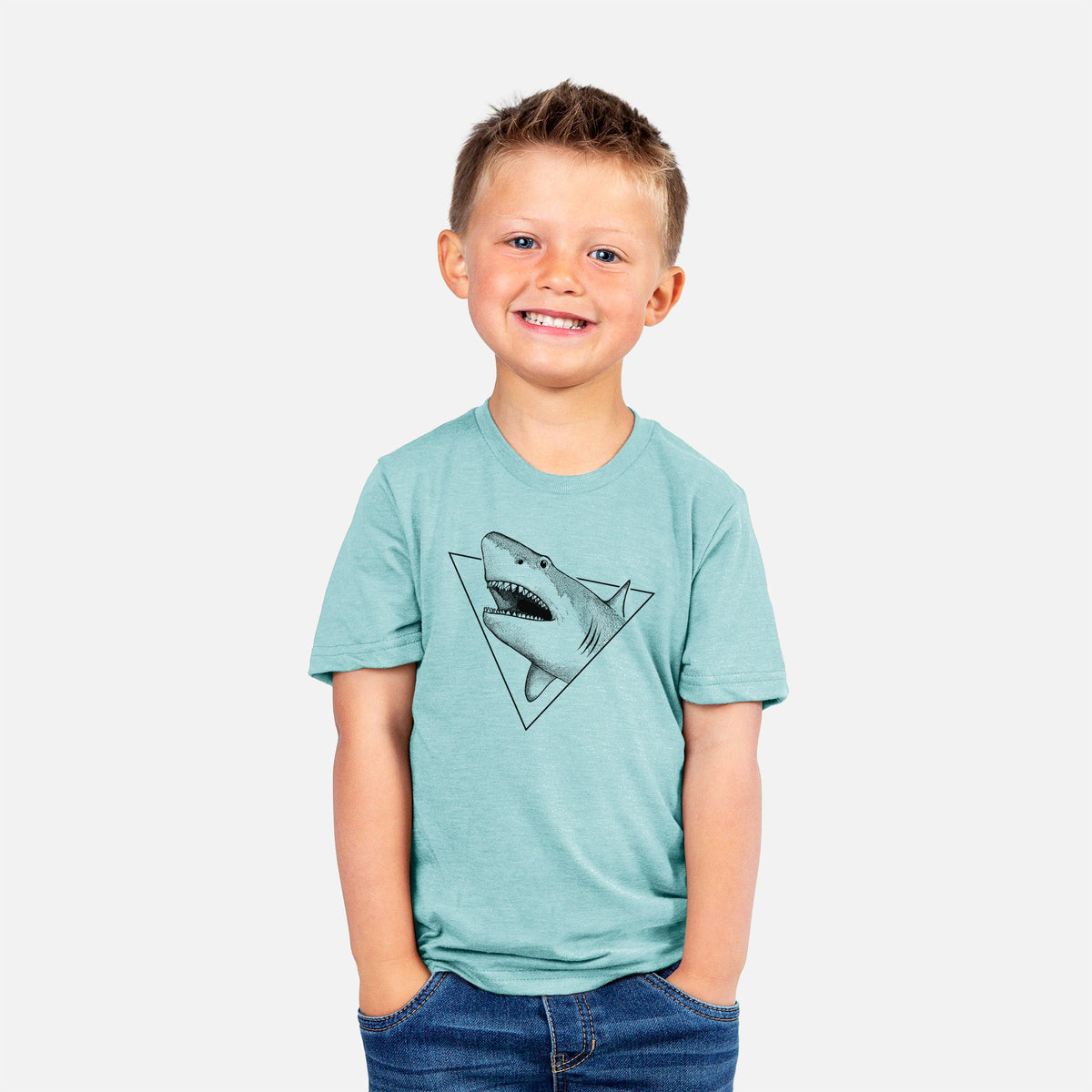 Great White Shark Triangle - Toddler/Youth Shirt