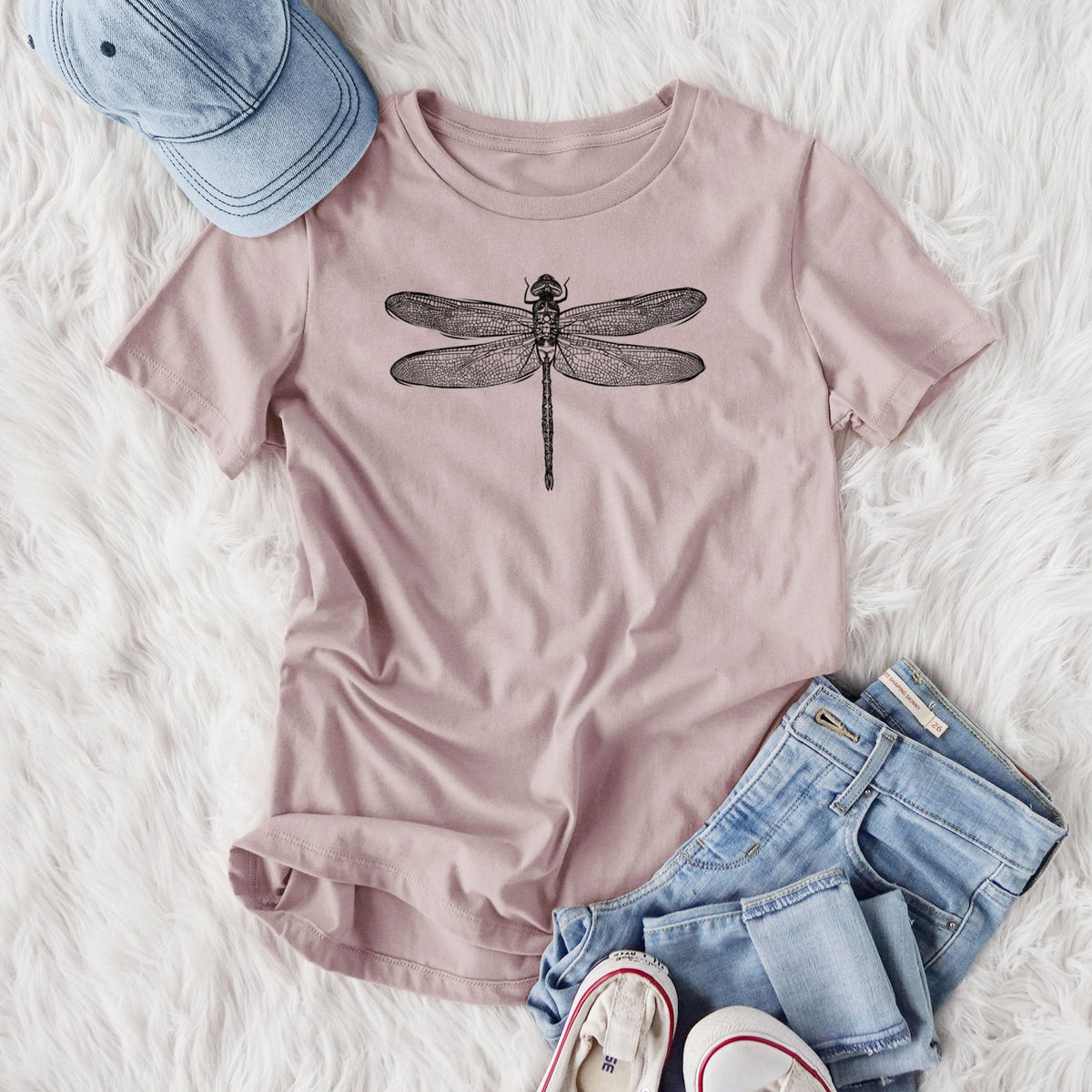 Anax Junius - Green Darner Dragonfly - Women's Lightweight Relaxed Fit 100% Cotton Crewneck