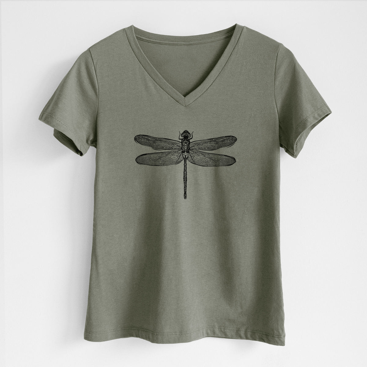 Anax Junius - Green Darner Dragonfly - Women's Lightweight Relaxed Fit 100% Cotton V-neck