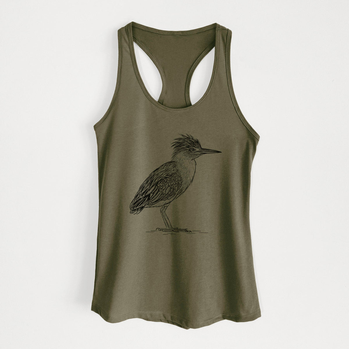 Green Heron - Butorides virescens - Women's Racerback Tanktop