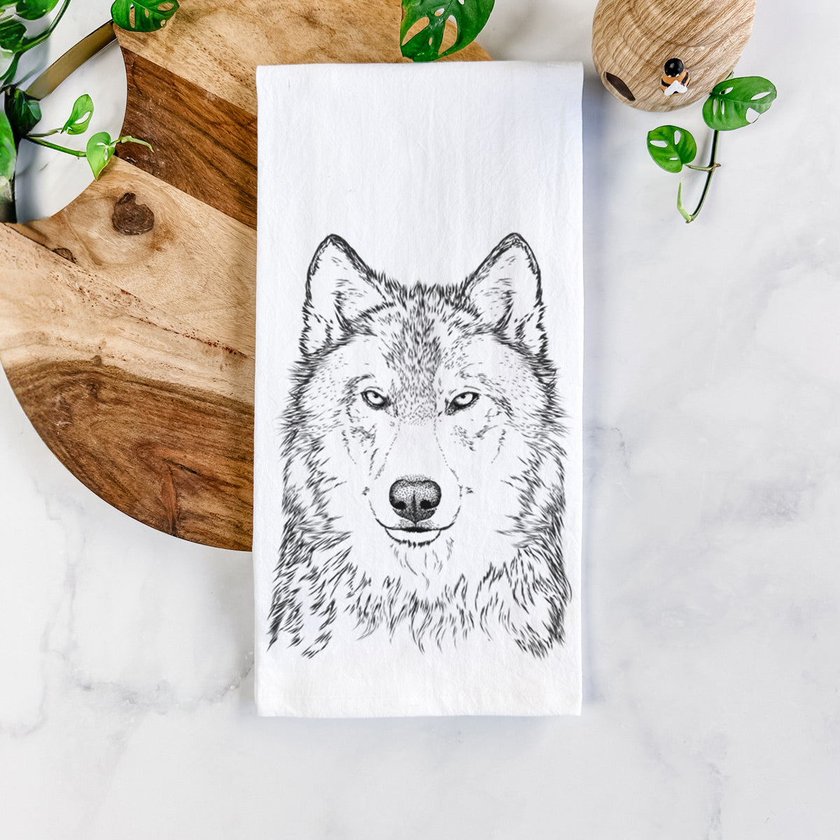 Grey Wolf - Canis lupus Tea Towel