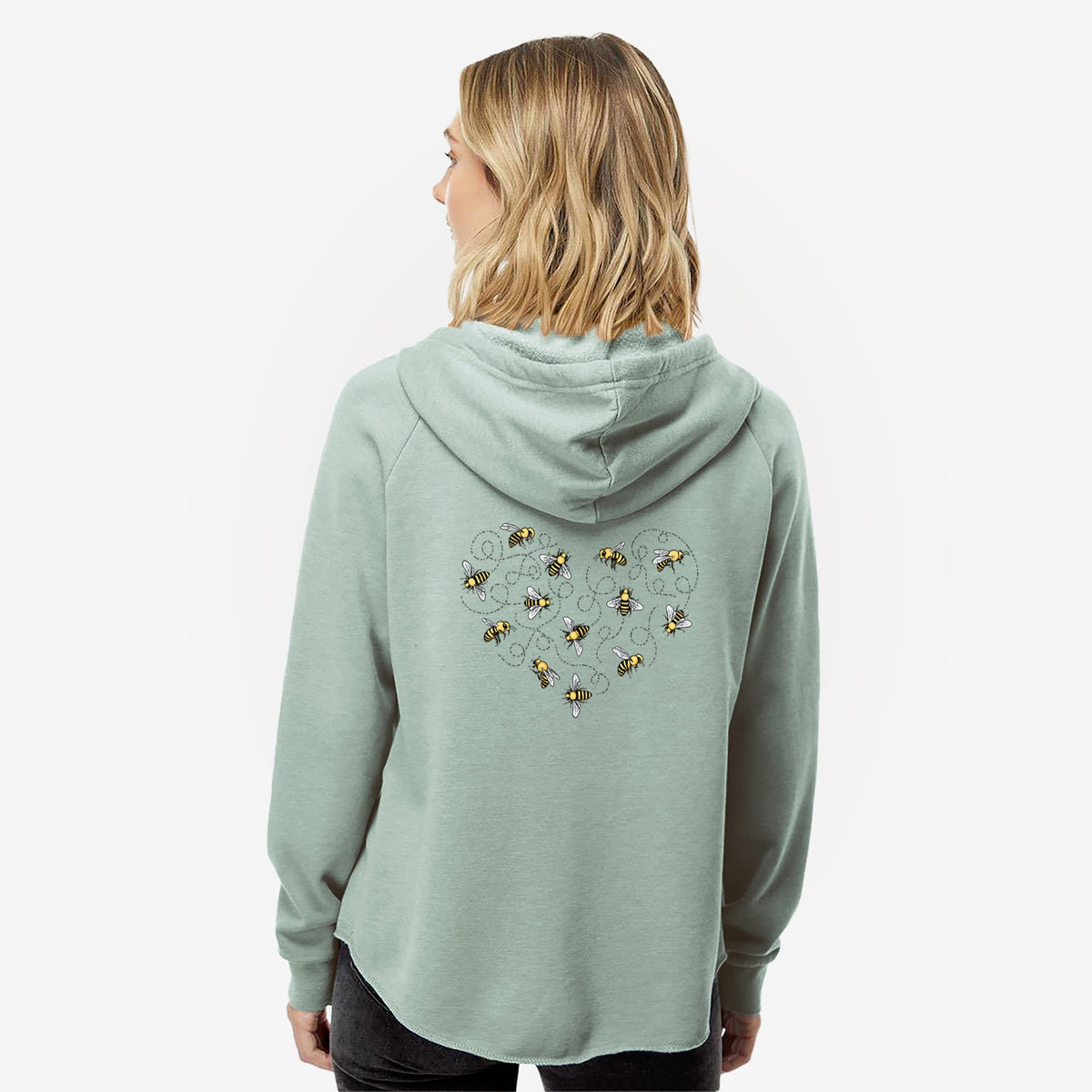 Heart Full of Honeybees - Women's Cali Wave Zip-Up Sweatshirt