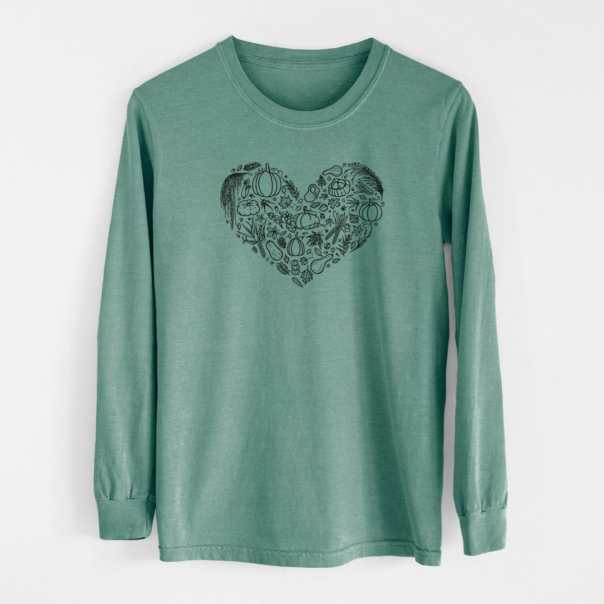 Heart Full of Fall - Unisex Comfort Colors 100% Cotton Long Sleeve
