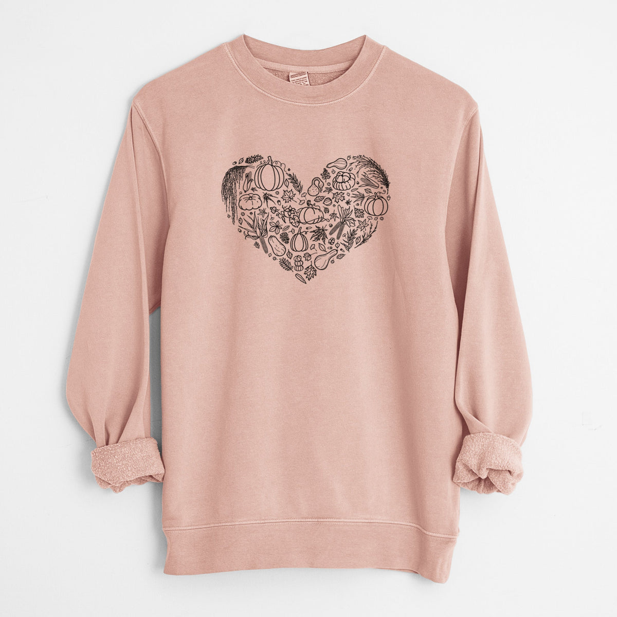 Heart Full of Fall - Unisex Pigment Dyed Crew Sweatshirt