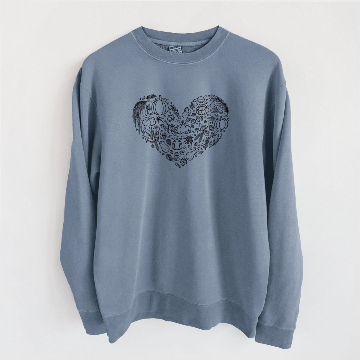 Heart Full of Fall - Unisex Pigment Dyed Crew Sweatshirt