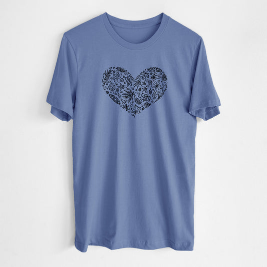 Heart Full of Autumn Leaves - Lightweight 100% Cotton Unisex Crewneck