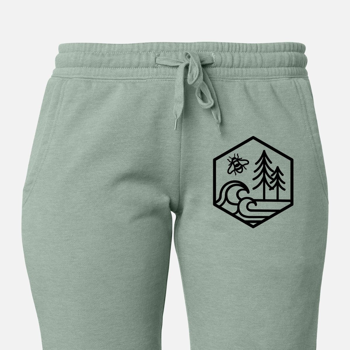 Harmonious Hexagon - Bees, Seas, Trees - Women's Cali Wave Jogger Sweatpants