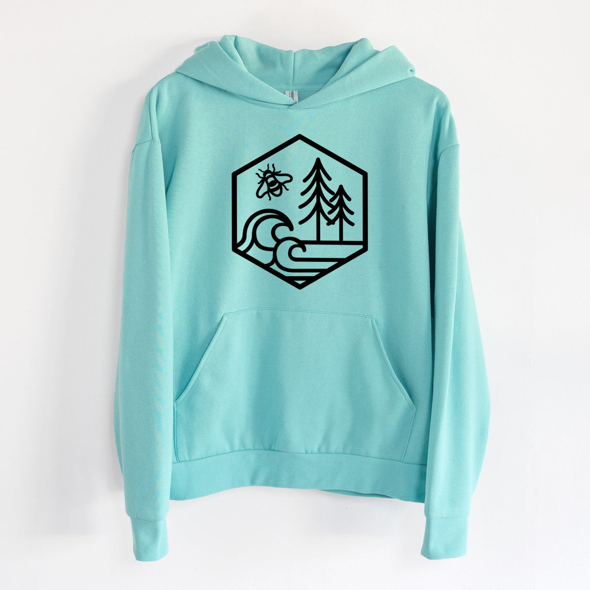 Harmonious Hexagon - Bees, Seas, Trees  - Statement Midweight Hoodie