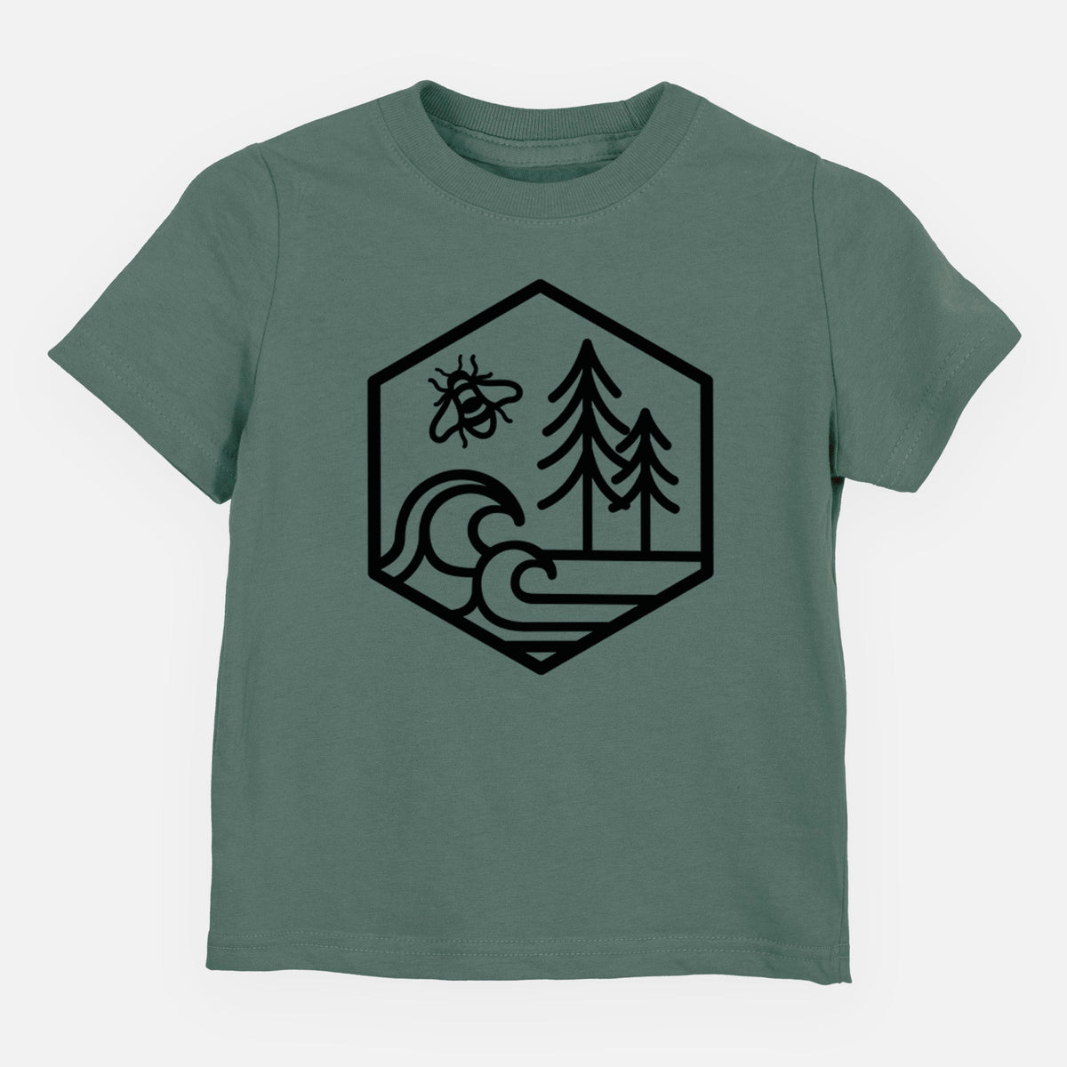 Harmonious Hexagon - Bees, Seas, Trees - Toddler/Youth Shirt