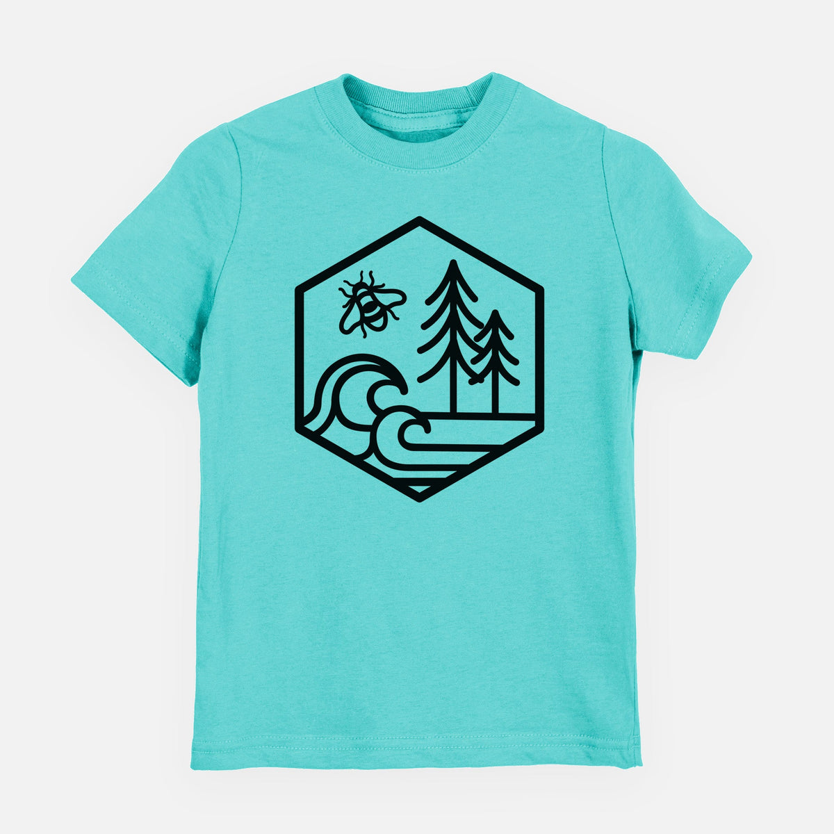Harmonious Hexagon - Bees, Seas, Trees - Toddler/Youth Shirt