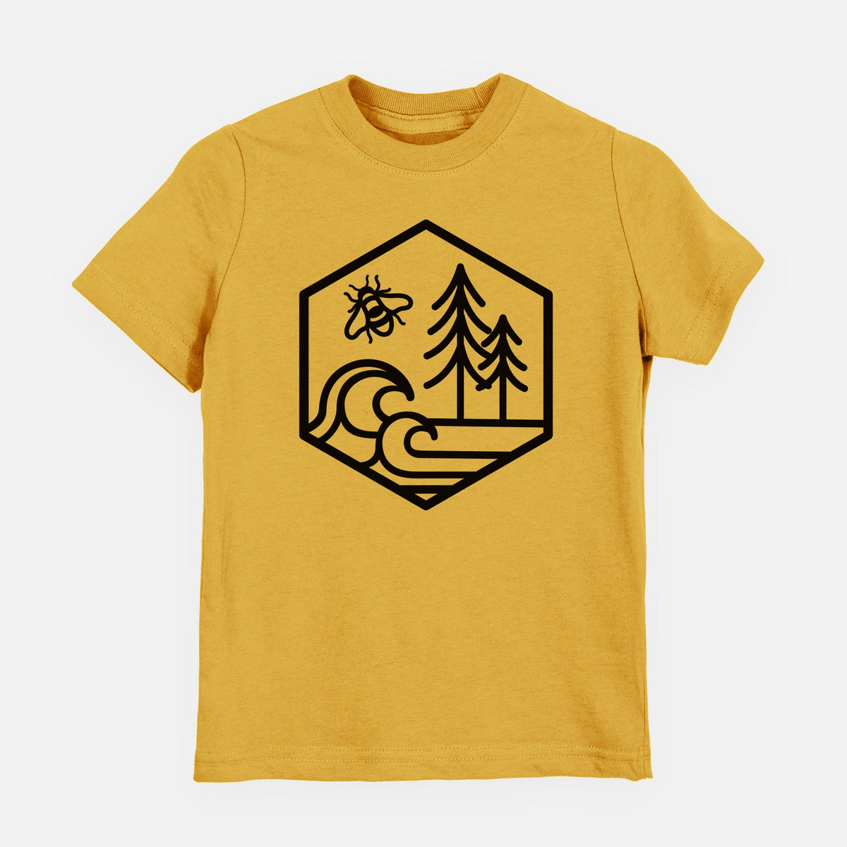 Harmonious Hexagon - Bees, Seas, Trees - Toddler/Youth Shirt