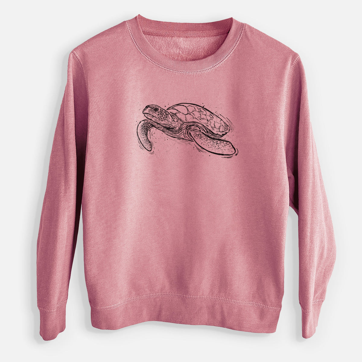 Hawksbill Sea Turtle - Eretmochelys imbricata - Youth Lightweight Crewneck Sweatshirt