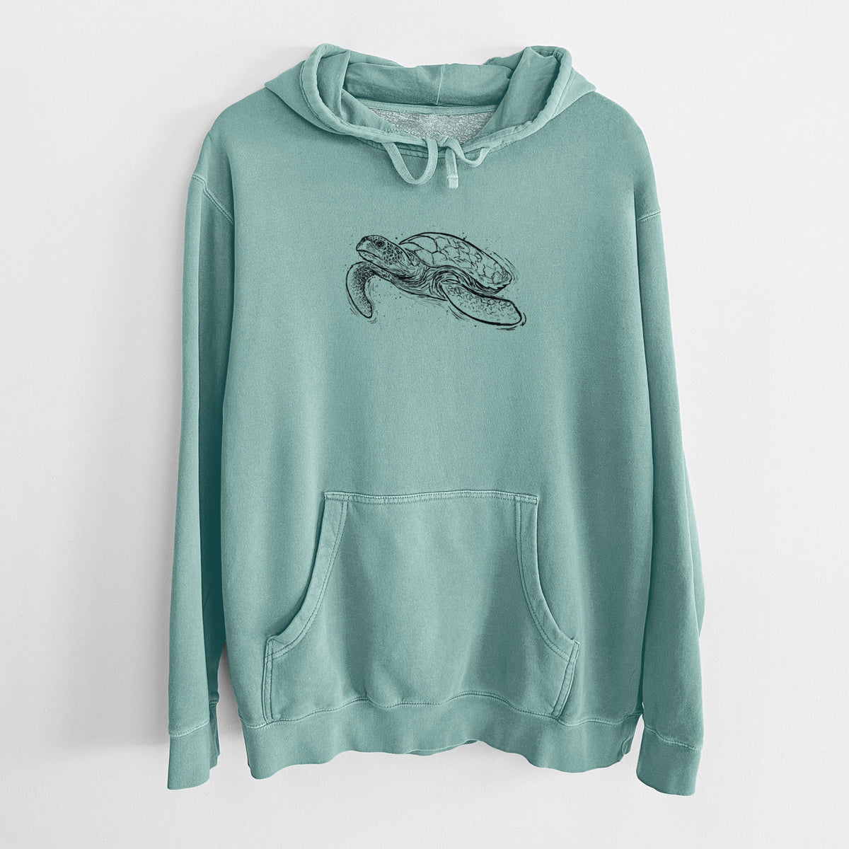 Hawksbill Sea Turtle - Eretmochelys imbricata - Unisex Pigment Dyed Hoodie