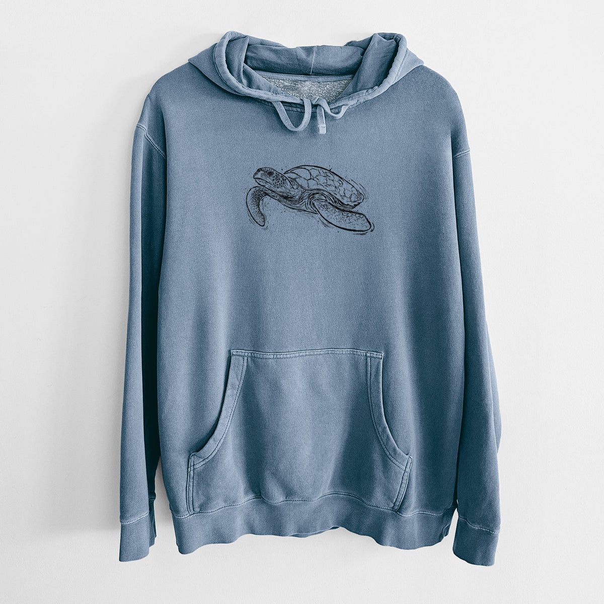 Hawksbill Sea Turtle - Eretmochelys imbricata - Unisex Pigment Dyed Hoodie