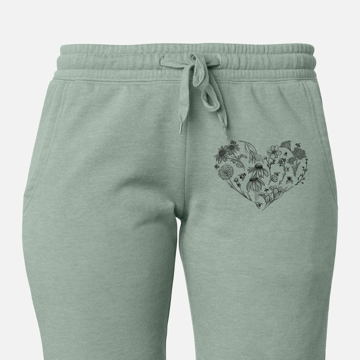 Heart Full of Blooms and Bees - Women's Cali Wave Jogger Sweatpants