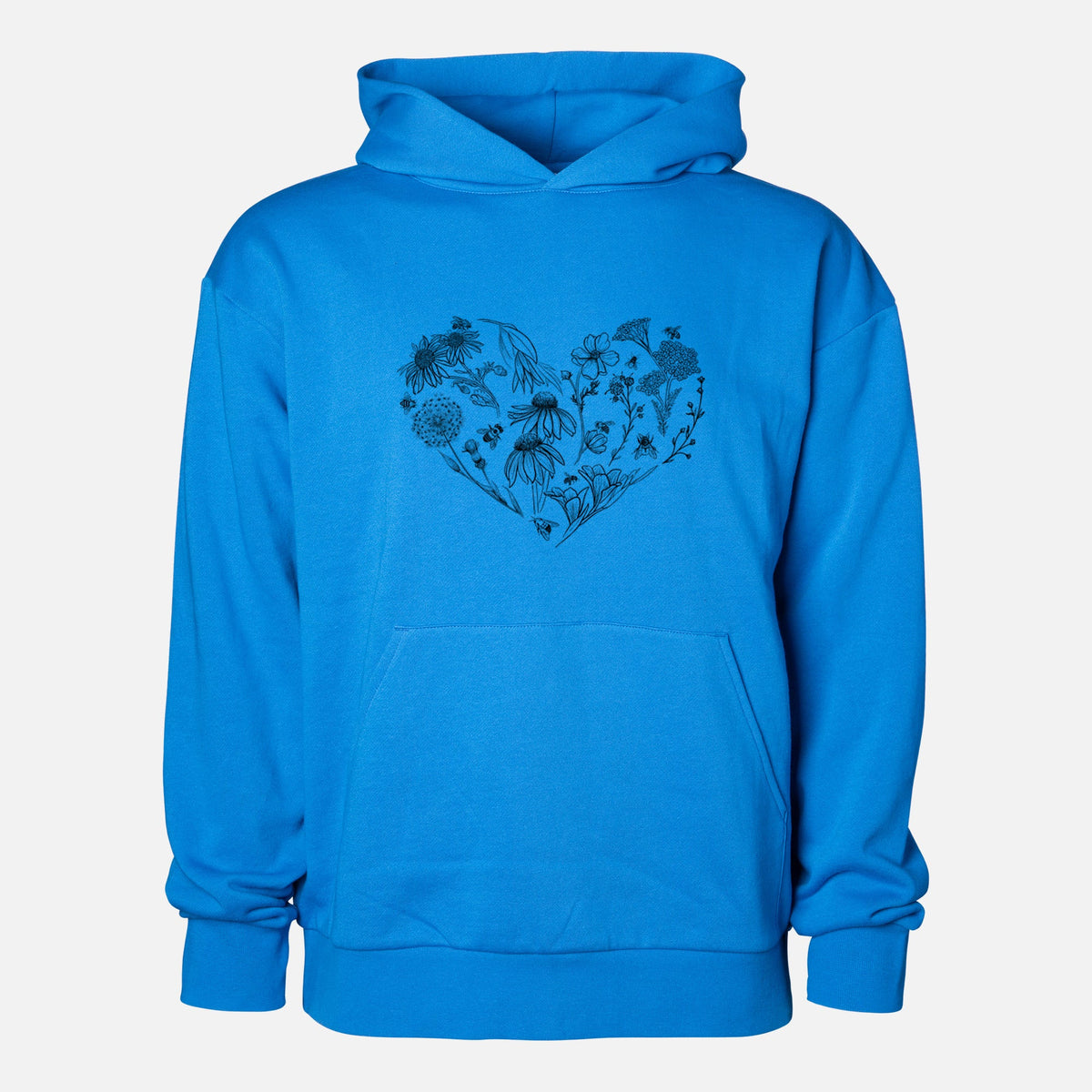 Heart Full of Blooms and Bees  - Statement Midweight Hoodie