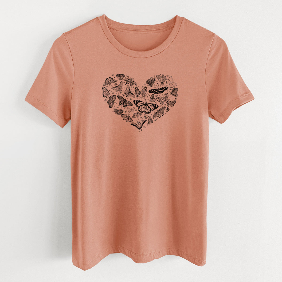 Heart Full of Butterflies - Women's Lightweight Relaxed Fit 100% Cotton Crewneck