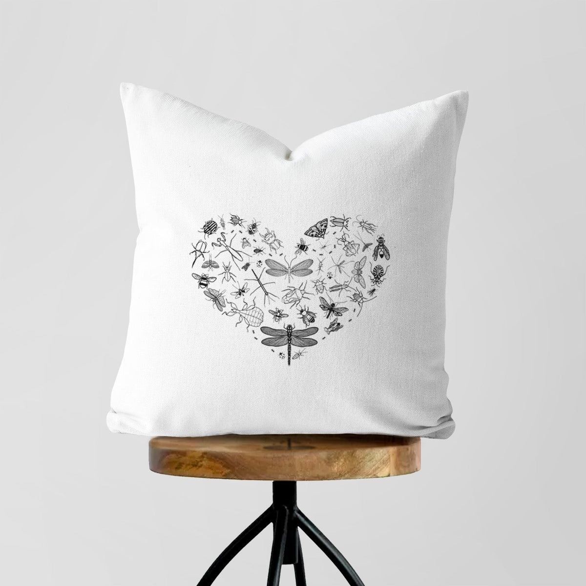 Heart Full of Insects - Throw Pillow Cover