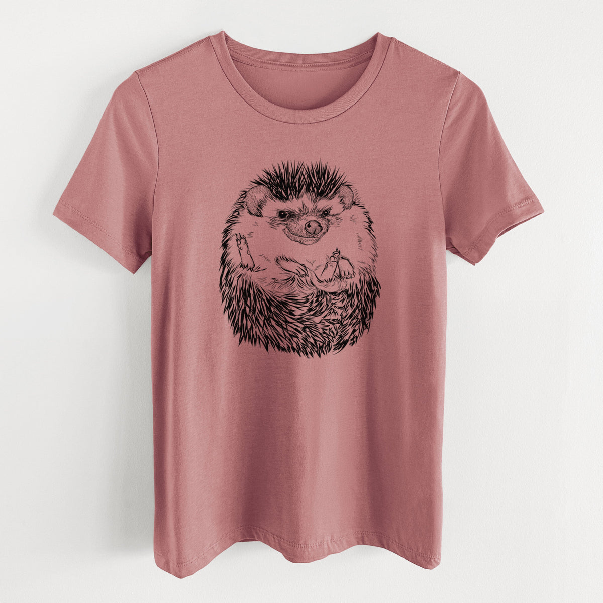 African Pygmy Hedgehog - Atelerix albiventris - Women's Lightweight Relaxed Fit 100% Cotton Crewneck