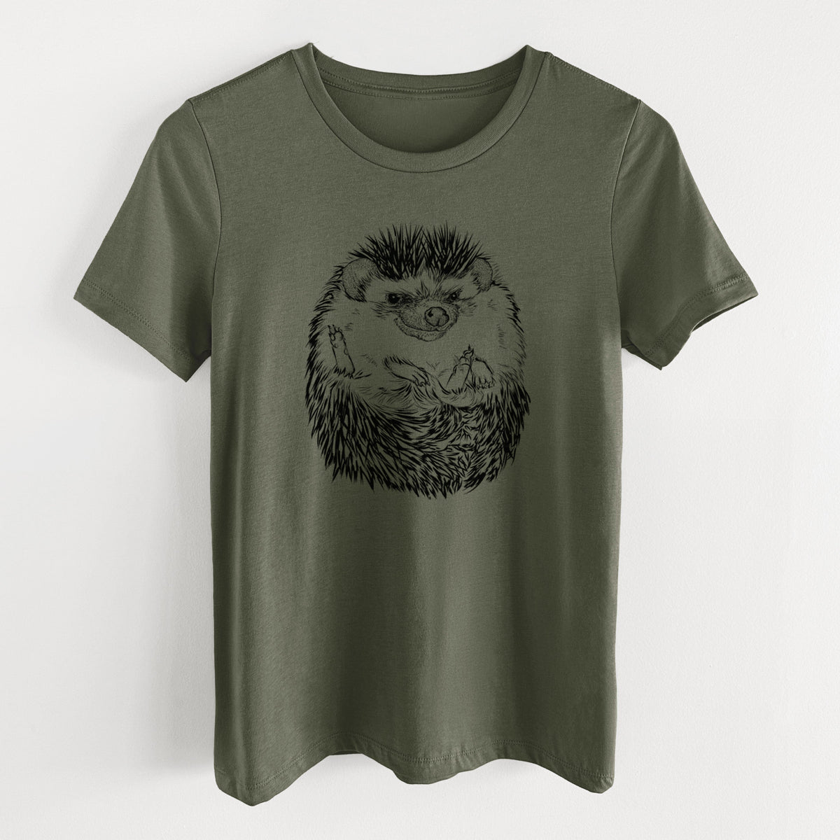 African Pygmy Hedgehog - Atelerix albiventris - Women's Lightweight Relaxed Fit 100% Cotton Crewneck