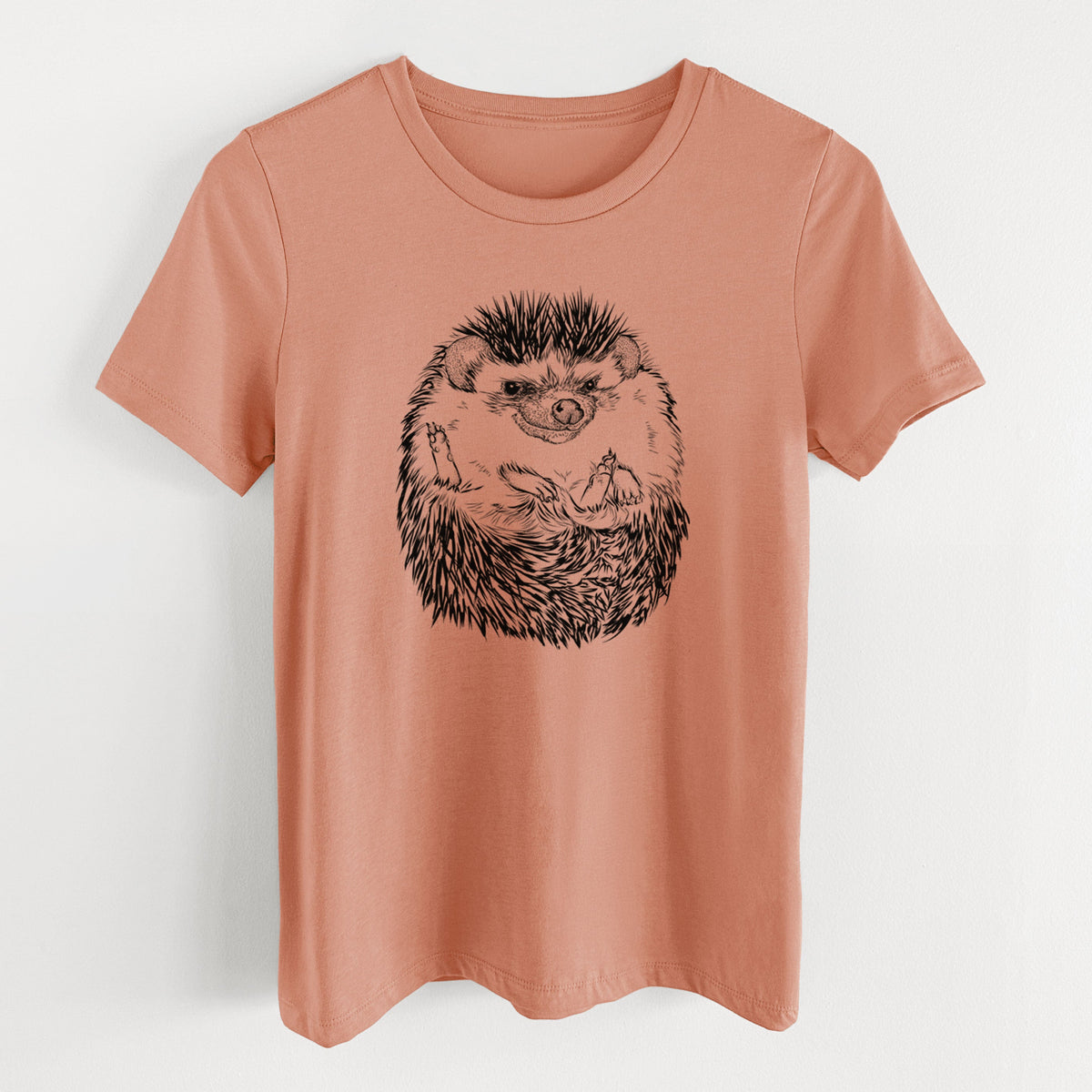 African Pygmy Hedgehog - Atelerix albiventris - Women's Lightweight Relaxed Fit 100% Cotton Crewneck