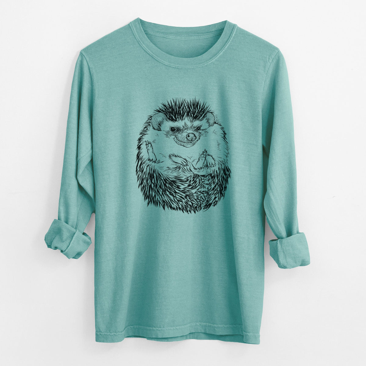 African Pygmy Hedgehog - Atelerix albiventris - Unisex Comfort Colors 100% Cotton Long Sleeve