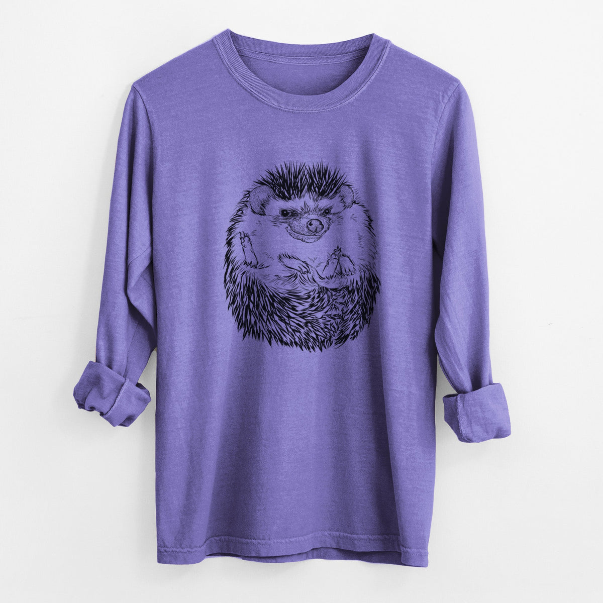 African Pygmy Hedgehog - Atelerix albiventris - Unisex Comfort Colors 100% Cotton Long Sleeve