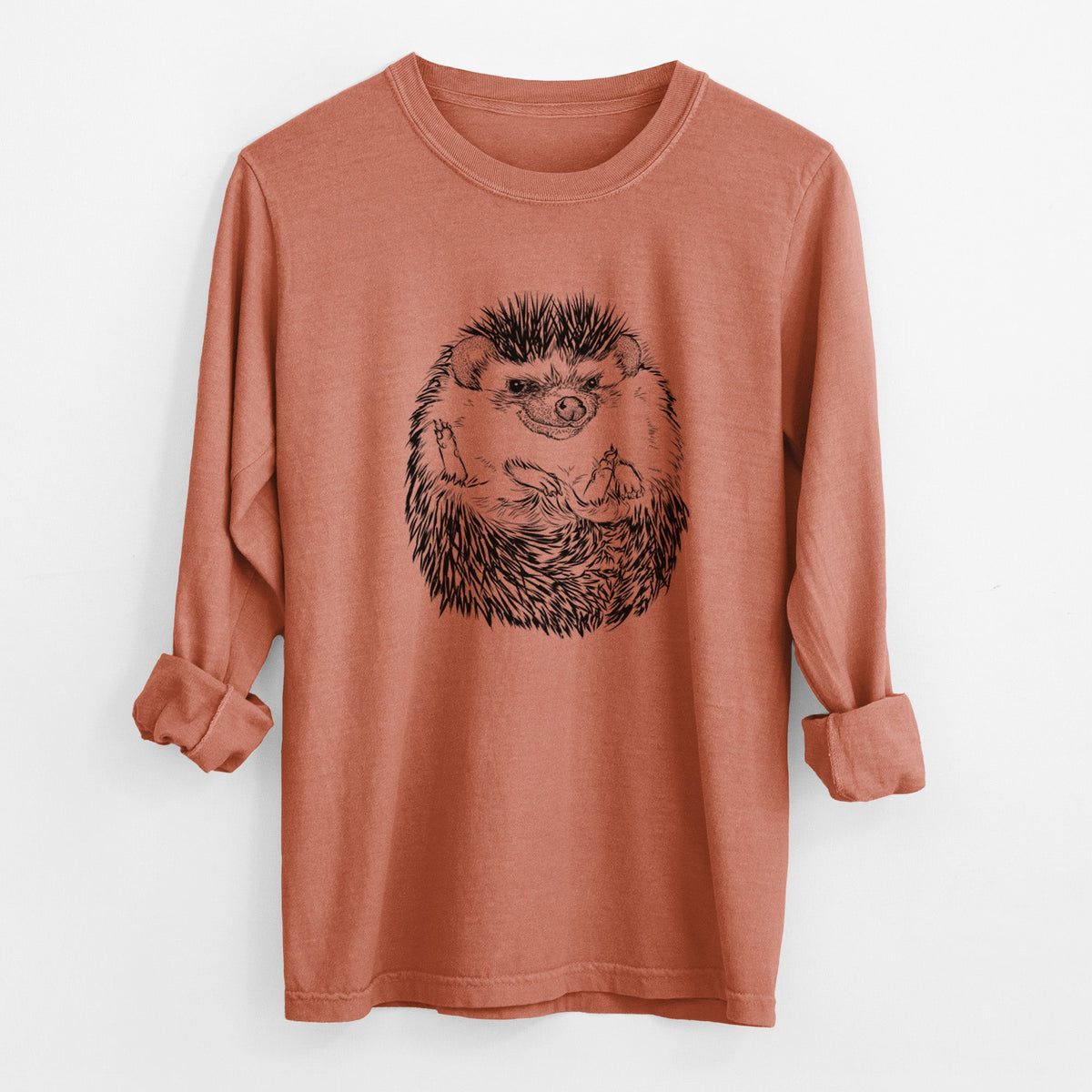 African Pygmy Hedgehog - Atelerix albiventris - Unisex Comfort Colors 100% Cotton Long Sleeve