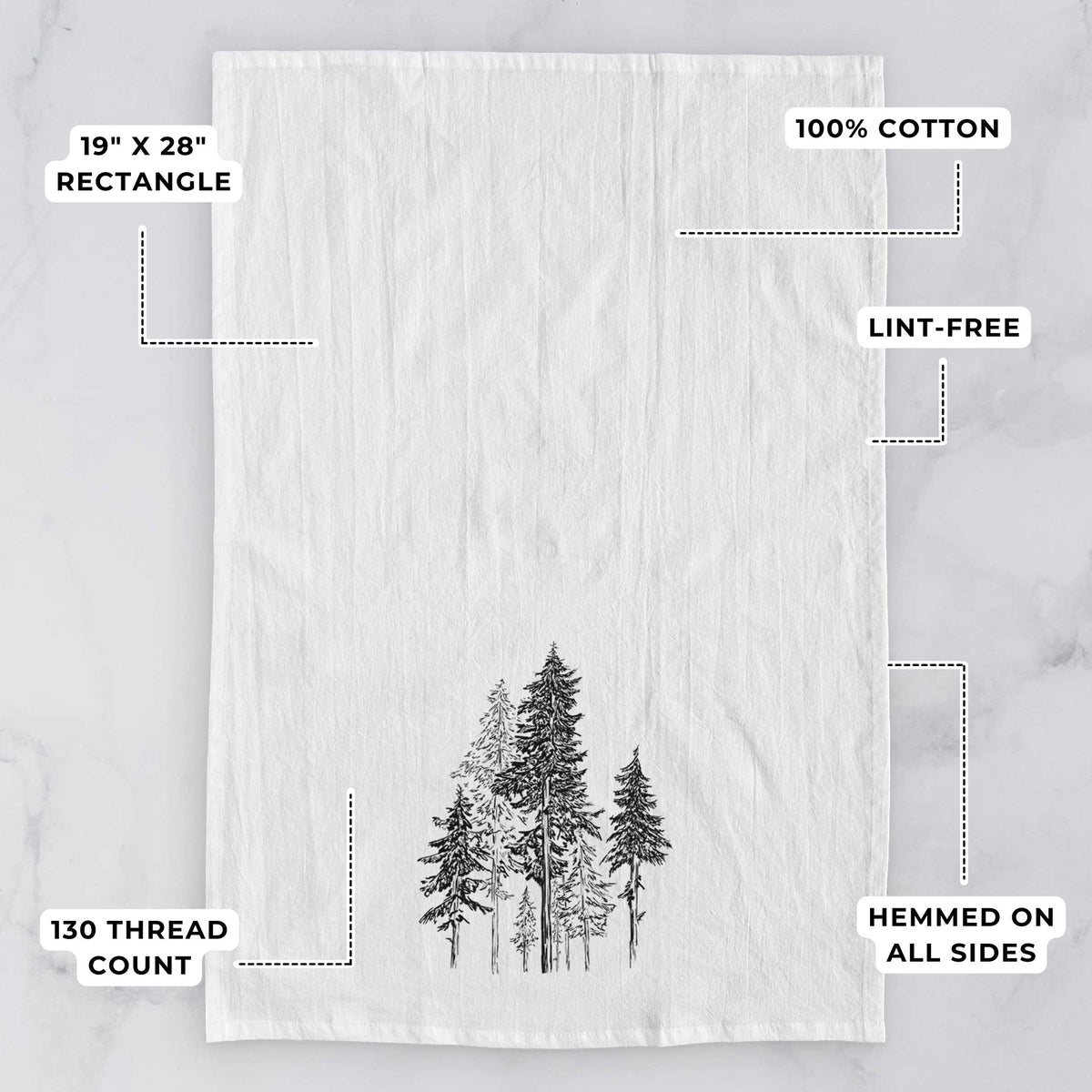 Hemlock Forest Tea Towel