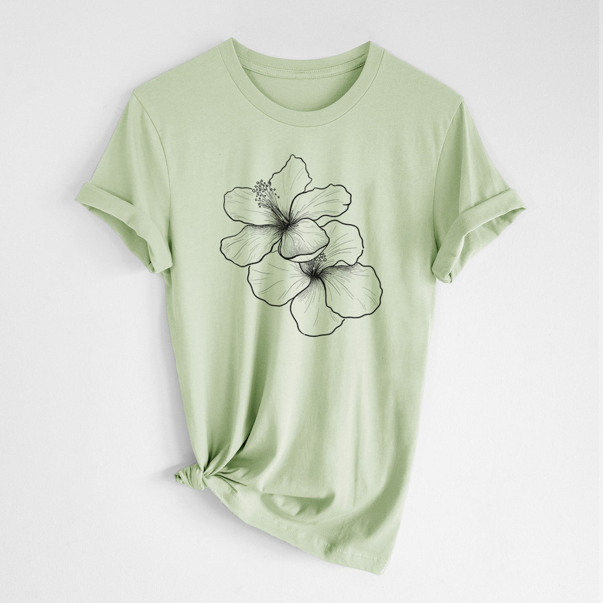 Hibiscus Flowers - Lightweight 100% Cotton Unisex Crewneck