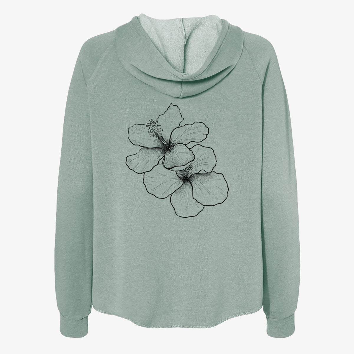 Hibiscus Flowers - Women's Cali Wave Zip-Up Sweatshirt