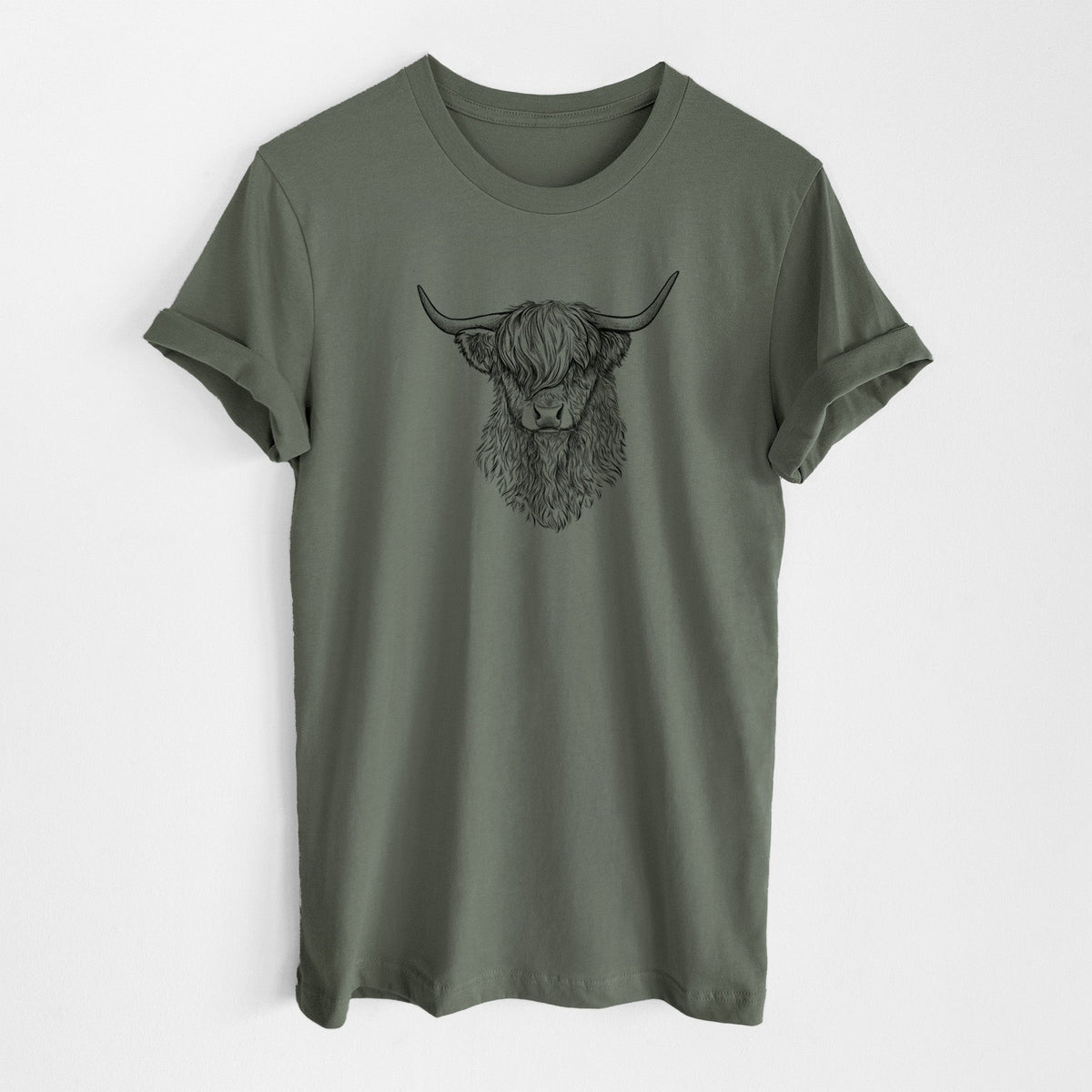 Scottish Highland Cow - Bos taurus taurus - Lightweight 100% Cotton Unisex Crewneck