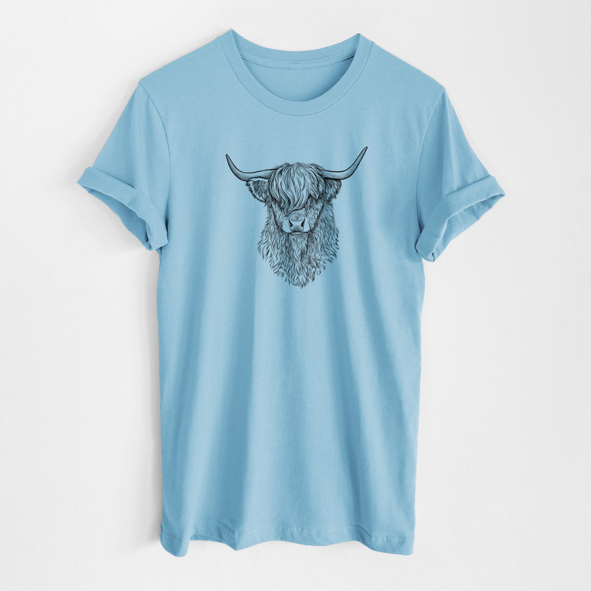 Scottish Highland Cow - Bos taurus taurus - Lightweight 100% Cotton Unisex Crewneck