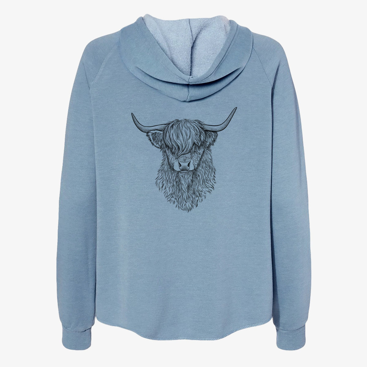 Scottish Highland Cow - Bos taurus taurus - Women's Cali Wave Zip-Up Sweatshirt